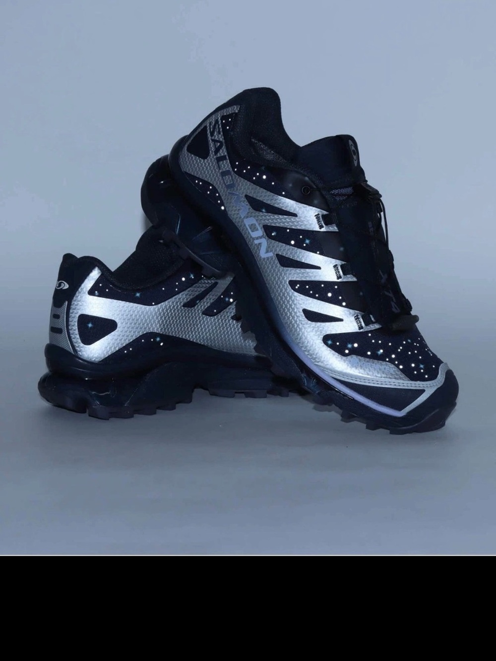 SALOMON × atmos XT-4 OG GORE-TEX Carbon Silver Cosmic Sky Trail Sneaker NWOT - Picture 5 of 10